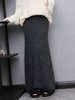 12.12【清仓】中灰针织长半裙-喜出 商品缩略图0