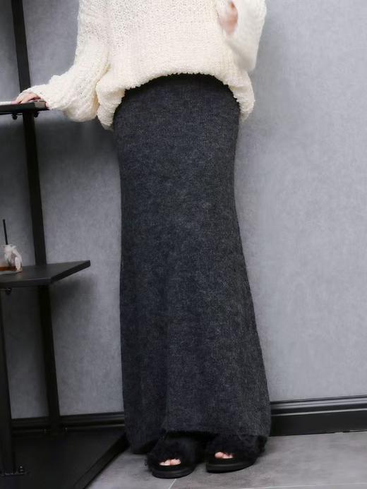 12.12【清仓】中灰针织长半裙-喜出 商品图0