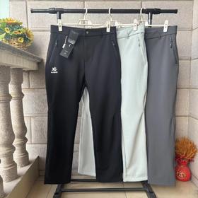 D121314男士户外运动加绒加厚防风保暖徒步软壳长裤