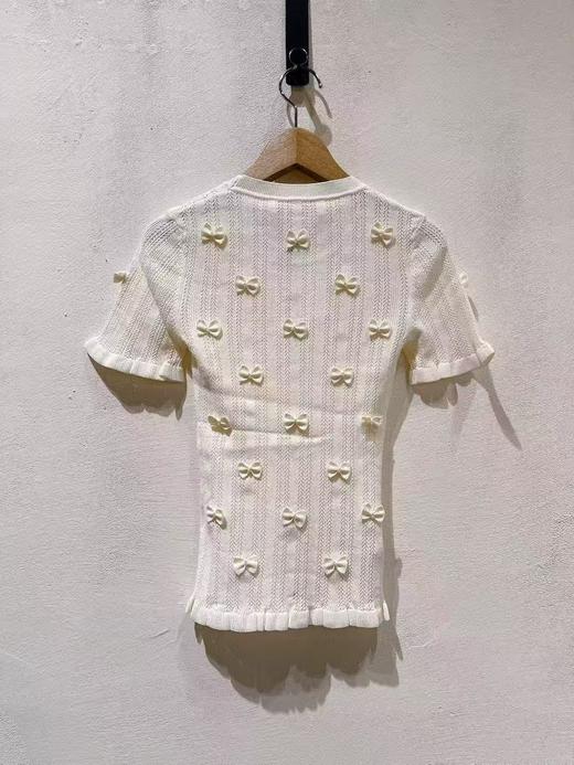 女款蝴蝶结短袖针织衫ba 商品图1