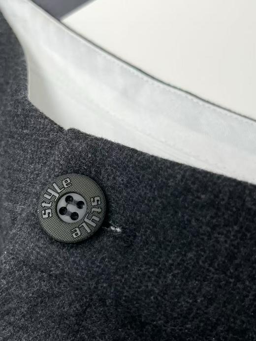 12.12【清仓】（拉链 坏了）79018羊毛醋酸烟灰直筒裤-喜出 商品图4