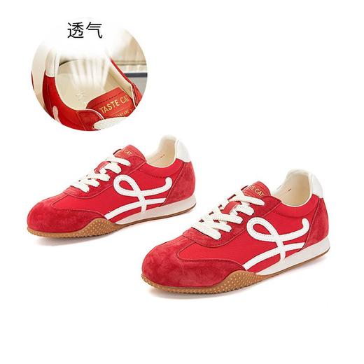 真皮阿甘鞋女2026春季新款厚底女士运动单鞋休闲百搭芭蕾德训鞋女 商品图5