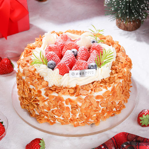 8英寸草莓杏仁蛋糕 商品图0