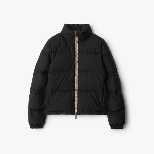 BURBERRY 巴宝莉 女士格纹饰带 Ambleside 羽绒服 黑色 8110250 A1189 商品图0