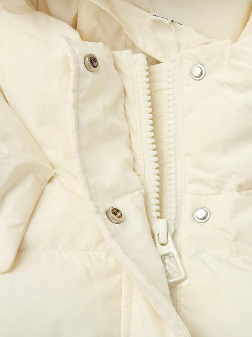 2025 秋冬黑色连帽长款羽绒服女 大口袋工装风加厚保暖过膝面包服 宽松休闲通勤防风御寒羽绒外套 商品图2