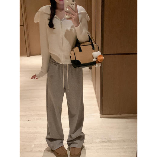<曾小咸推荐> 2.19 现货秒杀 ！微信超特价！拉链短毛衣外套 日常159.99 立减70 秒杀89.99！！休闲裤 秒杀89.99！！ 商品图4