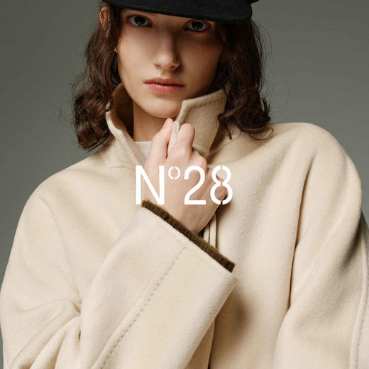 N°28【经典传承】山羊绒毛呢大衣女秋冬中长款高级绵羊毛呢外套8855A1D865  商品图4