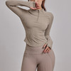 【限时秒】YOGACODE【火树银花系列】秋冬长袖瑜伽服女立领半拉链紧身显瘦运动长袖DSL639 商品缩略图4