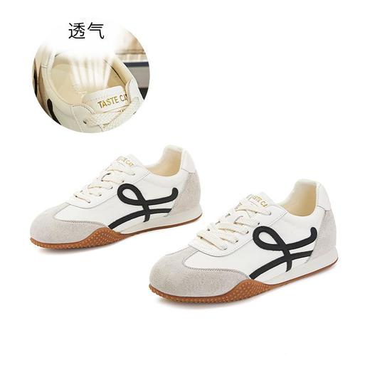 真皮阿甘鞋女2026春季新款厚底女士运动单鞋休闲百搭芭蕾德训鞋女 商品图3