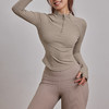 【限时秒】YOGACODE【火树银花系列】秋冬长袖瑜伽服女立领半拉链紧身显瘦运动长袖DSL639 商品缩略图0