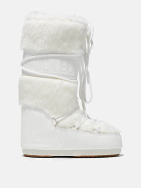 Moon Boot - Mb Icon Faux Fur - Optical White - 女装 - 雪地靴 - 亮白