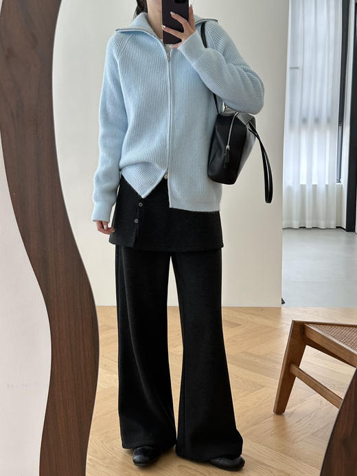 𝐞𝐠𝐠双拉链POLO针织羊毛羊驼混纺 商品图12