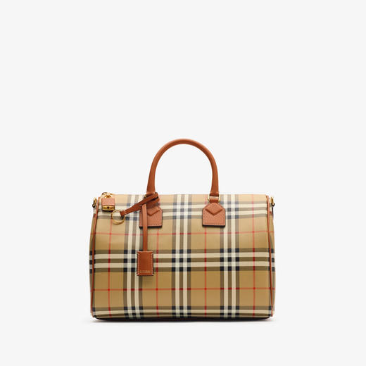 BURBERRY 巴宝莉 女士中号格子保龄球包 格子 8109789 A9534 商品图0