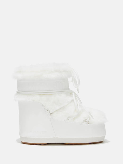 Moon Boot - Mb Icon Low Faux Fur - Optical White - 女装 - 雪地靴 - 亮白 商品图0