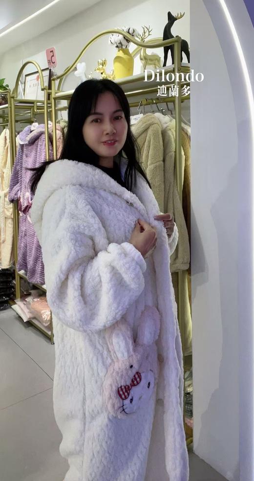 棉丝绒350克袍+裤子套装保暖软糯舒适1415973 商品图1