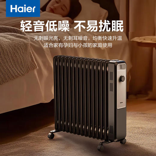 海尔（Haier）电热油汀取暖器电暖器加热暖气片电油汀全屋大面积取暖神器 HNY-1530A 15片HNY-1330A 13片 商品图7