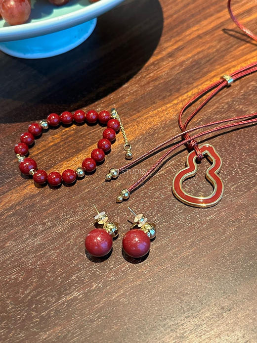 董洁明星同款福禄朱砂两戴项链手链 商品图10