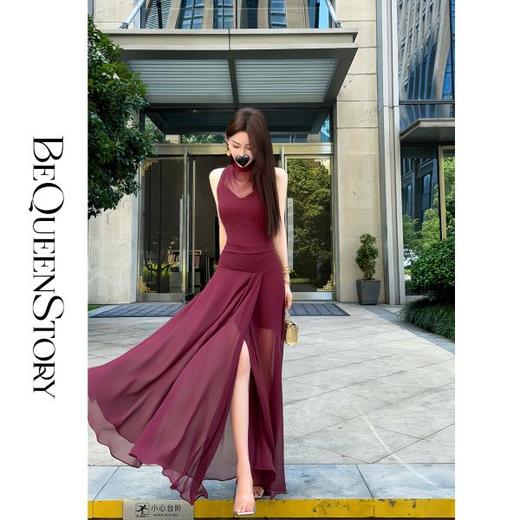 【孤品样衣，不退不换】【都市权游】轻奢高级复古感显瘦无袖连衣裙夏季新款女 商品图2