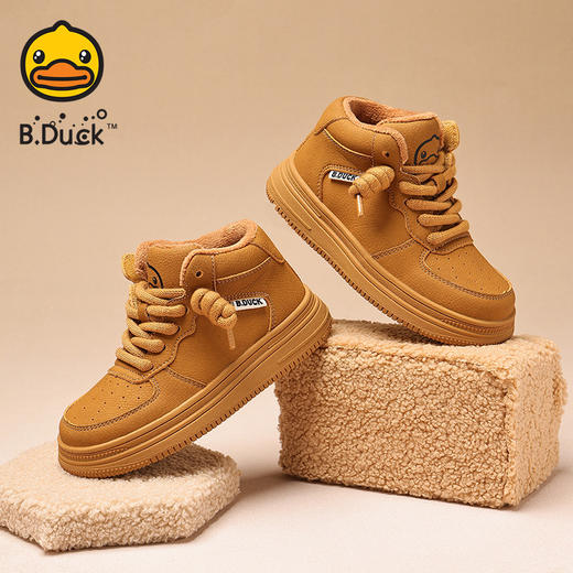 B.Duck小黄鸭童鞋冬季高帮板鞋26-30码 B5686919 商品图0