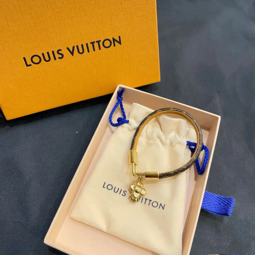 LV 老花 薇薇安 皮质 手环