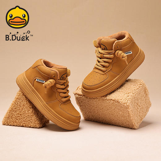 B.Duck小黄鸭童鞋冬季高帮板鞋26-30码 B5686919 商品图5
