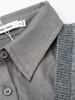 2025 秋冬高级灰假两件针织马甲拼接衬衫女 宽松休闲叠穿设计感长袖显瘦通勤上衣 商品缩略图2
