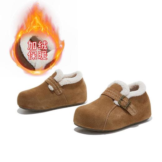 内增高4.5cm真皮雪地靴女2025冬季新款加绒保暖单鞋休闲复古女鞋 商品图3