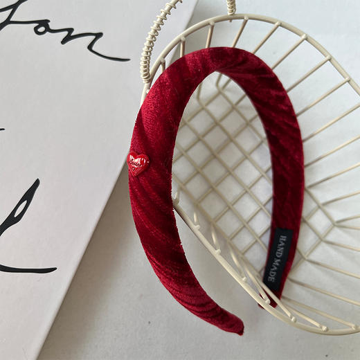 丝绒爱心标发箍-纪念日百货门店同款167795431 商品图1