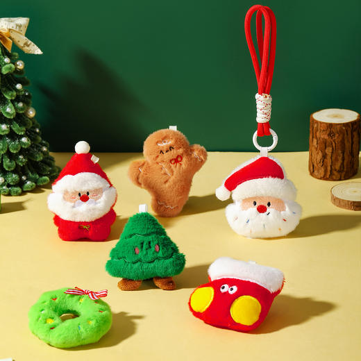 圣诞节礼物毛绒玩偶钥匙扣书包挂件可爱圣诞老人公仔 商品图3