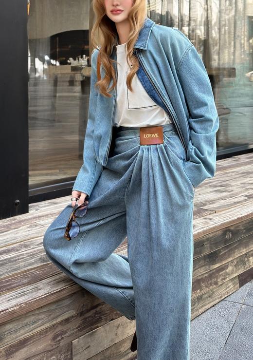 女款褶皱牛仔外套 可配套装la014 商品图3