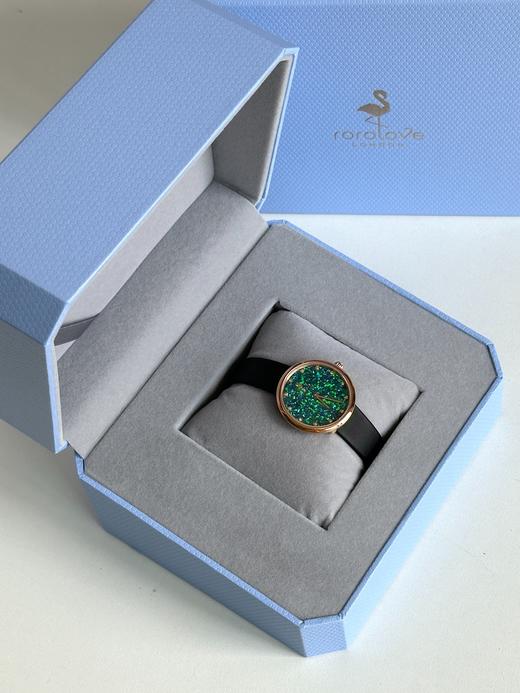 【欧泊款12颗天然钻石手表SS519】✅欧泊石表盘，澳洲🦘国家级宝石✨梦幻又浪漫～ ✅宝石镜面耐磨耐用，绢细头层牛皮表带带起来很舒服，显手细～-PWJCY 商品图9