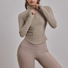 【限时秒】YOGACODE【火树银花系列】秋冬长袖瑜伽服女立领半拉链紧身显瘦运动长袖DSL639 商品缩略图1