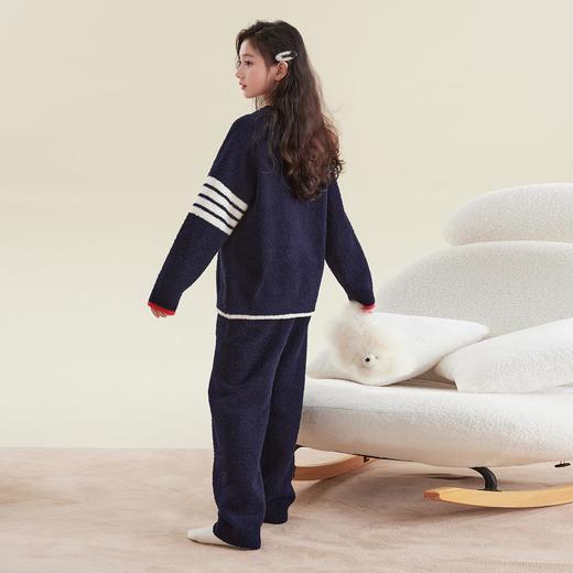 女童睡衣冬季2025新款儿童半边绒家居服套装小女孩秋冬保暖两件套 商品图3