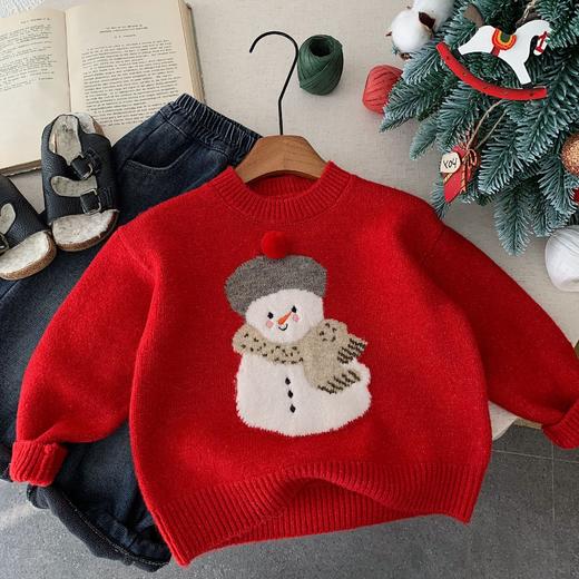 【YW】无忧购“礼物季”儿童圣诞节毛衣2025冬季新款男女童加厚套头针织衫MY0138（截单后5-7天发货) 商品图3