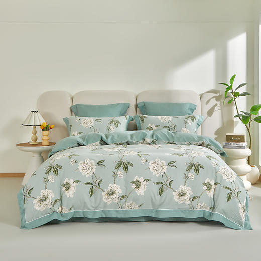 多喜爱 全棉磨绒床上用品四件套 青颜诗韵/秋日暖意hl 【新疆棉磨绒】【磨毛工艺】细腻软糯 花卉刺绣 宽边工艺 商品图5