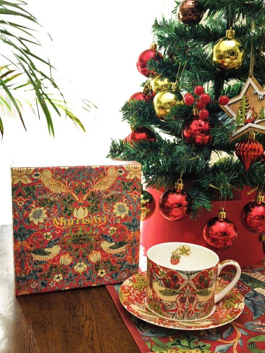 孤品捡漏！英国Morris【草莓小偷】骨瓷马克杯系列 杯体薄而通透 高级感拉满 商品图9