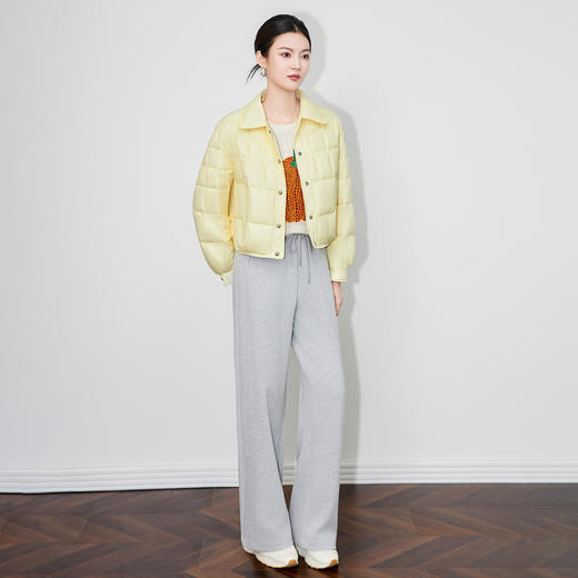 「高货wl」全新升级【铂金会员367/天猫499/差价132】(03007)洛诗琳气质轻薄羽绒服2025冬季简约时髦保暖防风短款外套 商品图3