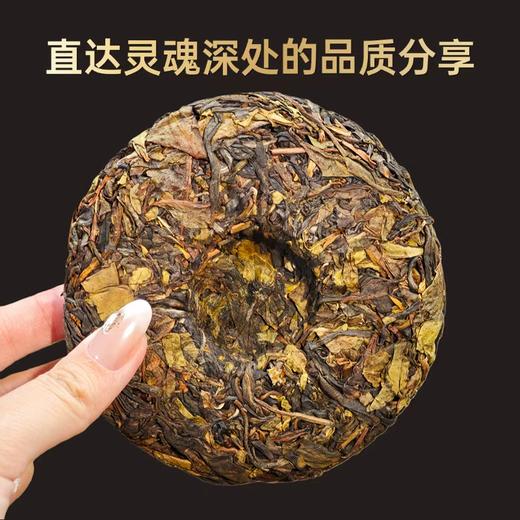 热卖中！！【年后发货】【买两框8饼，免费试饮一饼！】第2022界滇茶杯金奖得主 开饼见喜“福禄寿喜”云南普洱茶老班章-生普笋壳装（100G*4饼/提） 商品图5