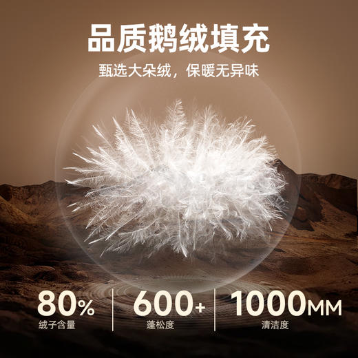 诺诗兰暮雪鹅绒羽绒服男女同款 NDJET0589E 商品图2