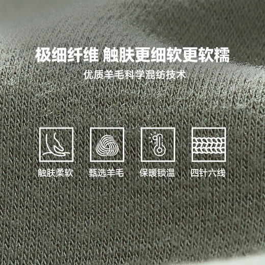 素湃Supield美利奴澳洲羊毛混纺羊毛衫吸湿排汗抗静电秋冬打底衫 商品图4