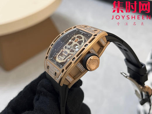 理查德米勒 RM052骷髅满天星 钻圈款 男士腕表 搭载定制一体手动上链机械机芯 商品图5