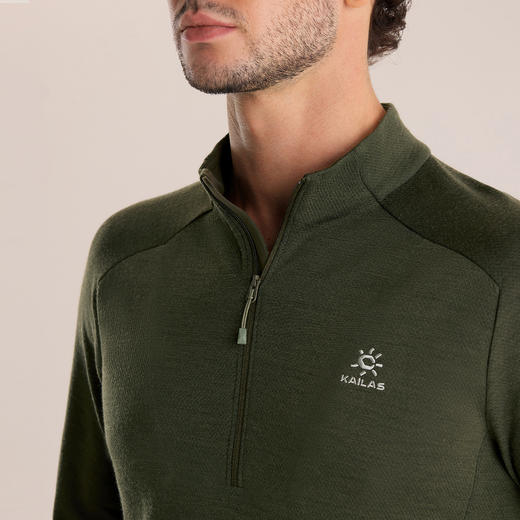 KAILAS凯乐石 XM3 男款半开胸立领美丽诺羊毛T恤 KG2537113 商品图2