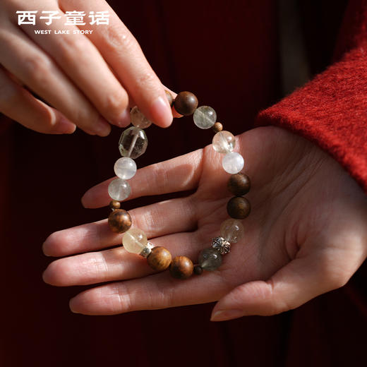 【预售3-5天】灵隐文创 沉香水晶手串高能量多宝水晶手链 商品图1