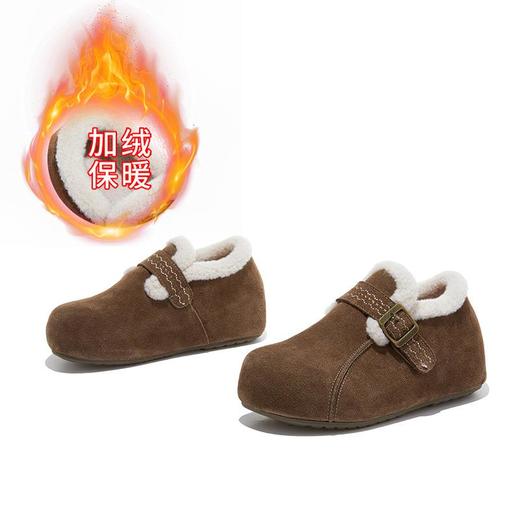 内增高4.5cm真皮雪地靴女2025冬季新款加绒保暖单鞋休闲复古女鞋 商品图4