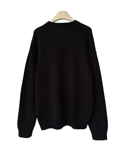 中性款宽松刺绣针织毛衣he025 商品图1