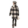 中大童黑色加厚2025新款冬季外套格子女童冬装中长款毛毛衣大衣 商品缩略图4
