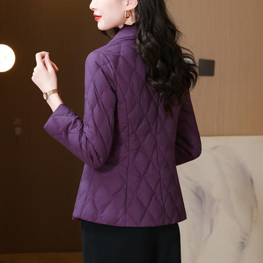 KQL B43N1661西装领刺绣双排扣羽绒棉服保暖加厚棉衣 商品图3