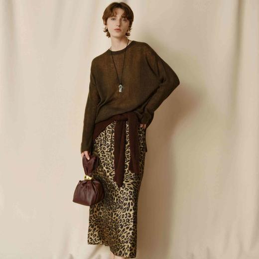 【旷野自由】N°28秋季新款印花豹纹半身裙提花高质感穿搭885371Q658 商品图3