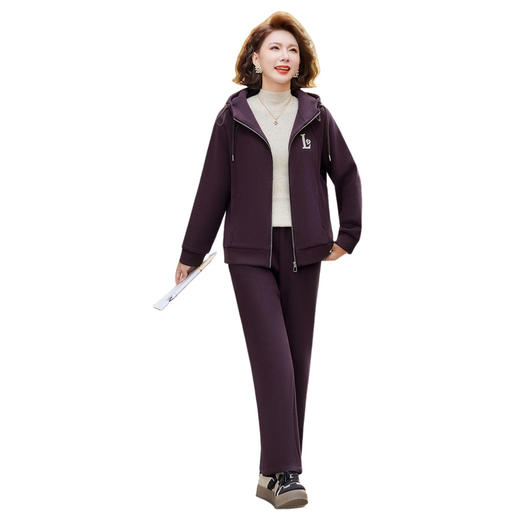 XK H18596洋气妈妈冬装套装加厚运动服两件套 商品图3