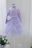 【春上新】8楼 LYNN&MILO琳麦罗 紫色毛织蝴蝶结提花拼网纱长袖连衣裙 可搭 白色仿毛五瓣花盘带绣背心 商品缩略图2